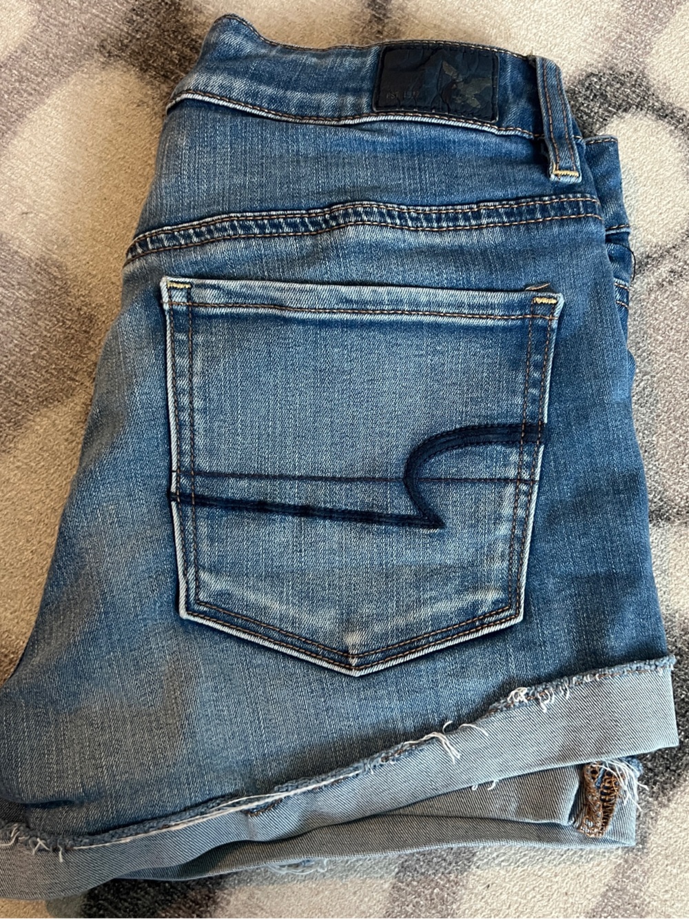 AMERICAN EAGLE Denim Roll Short Stretch Size 6